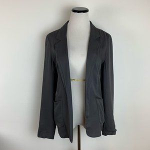Aritizia Talula Lightweight Open Front Dark Grey Blazer